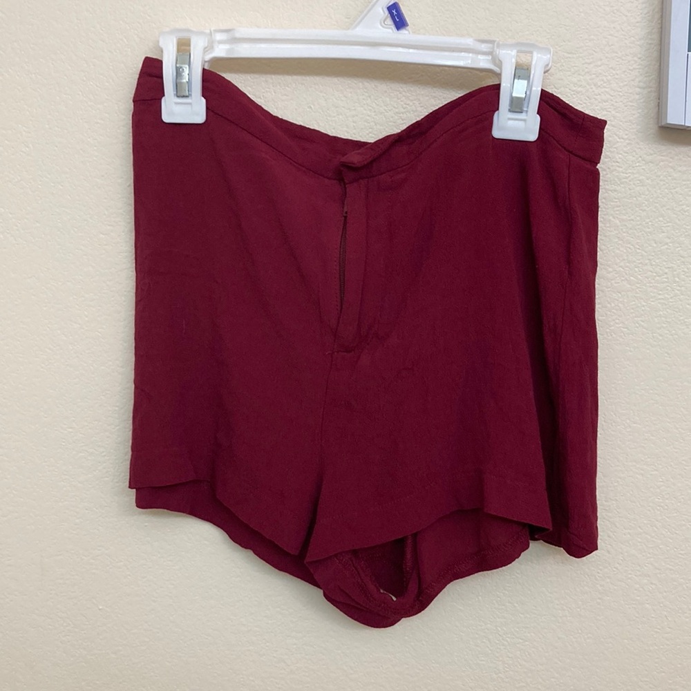 FOREVER 21 RED WINE SHORTS